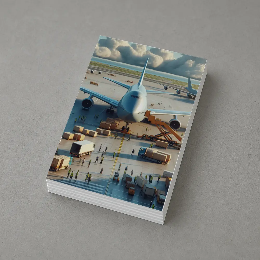 Cargo Plane Airport Ground Crew Loading – Postcards