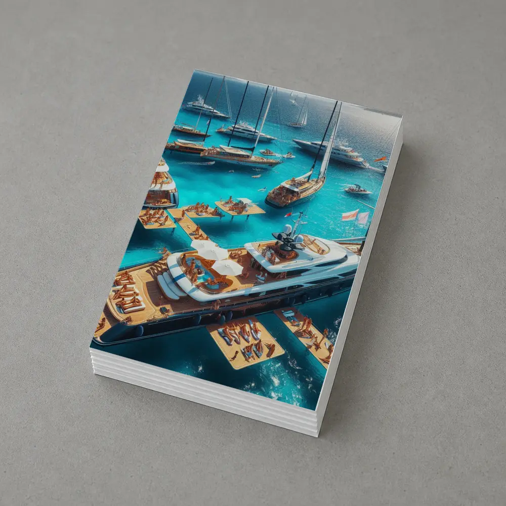 Luxury Yachts Party on Turquoise Ocean – Postcards