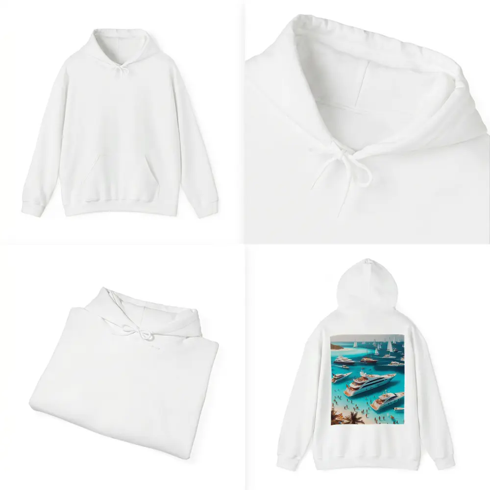 Luxury Yachts Party Turquoise Tropical Beach – Hoodies