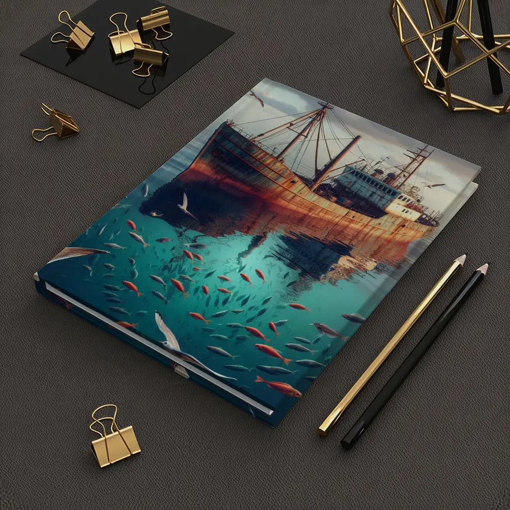 Rusty Fishing Boat Ocean Fish Underwater – Notebooks