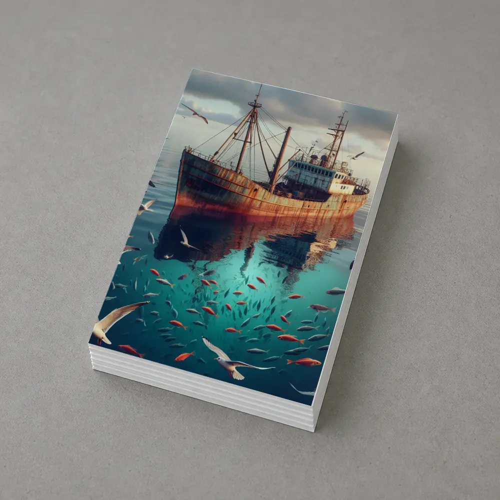Rusty Fishing Boat Ocean Fish Underwater – Postcards