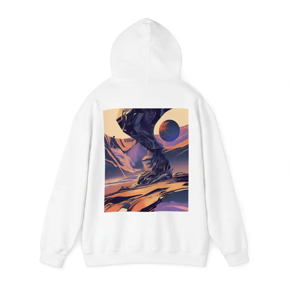 Abstract Space Landscape Swirling Planet Art – Hoodies