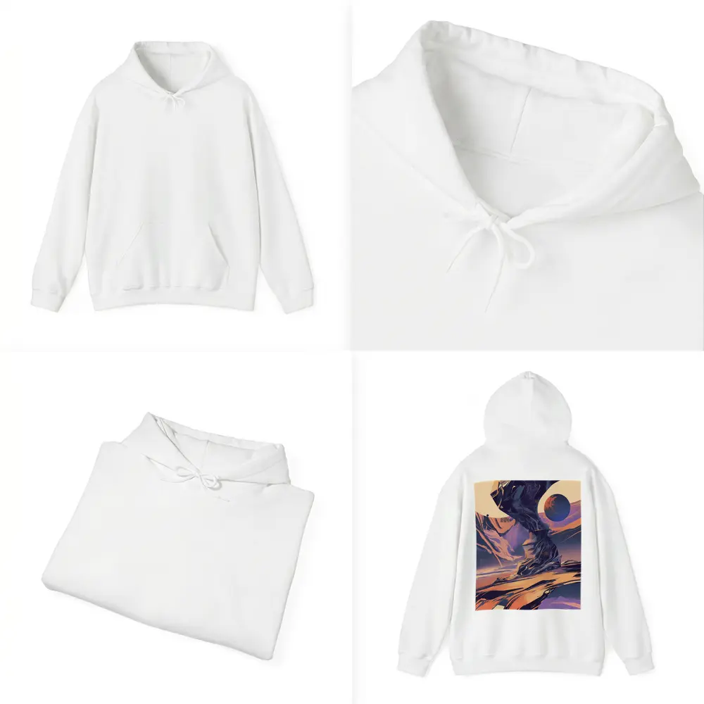 Abstract Space Landscape Swirling Planet Art – Hoodies