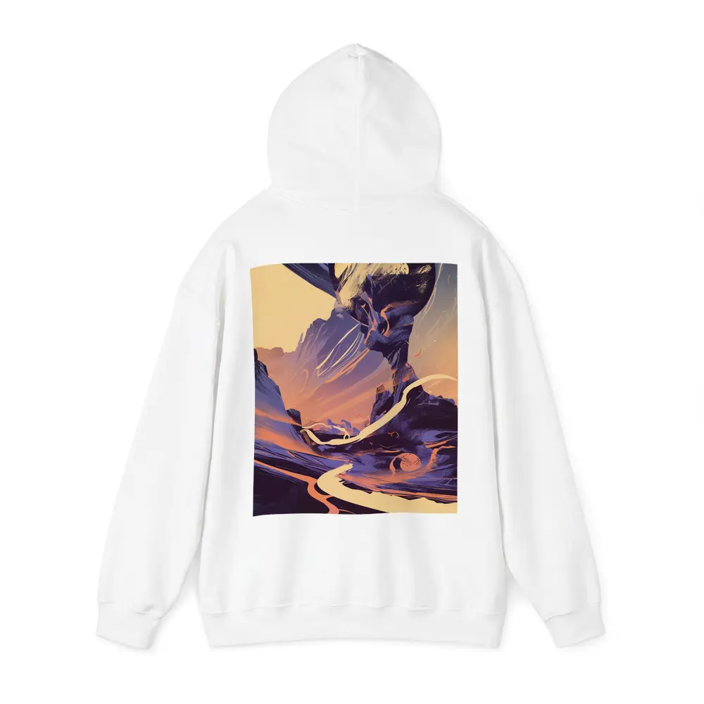 Desert Canyon Abstract Swirling Landscape Art – Hoodies