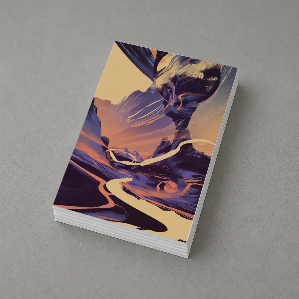 Desert Canyon Abstract Swirling Landscape Art – Postcards