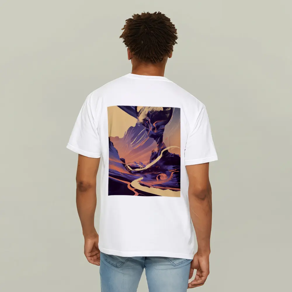 Desert Canyon Abstract Swirling Landscape Art – T-Shirts