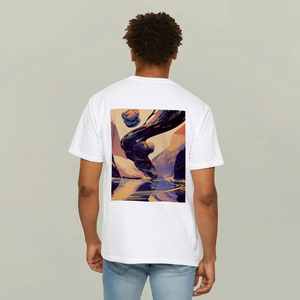 Abstract Dark Wave Canyon Surreal Art – T-Shirts