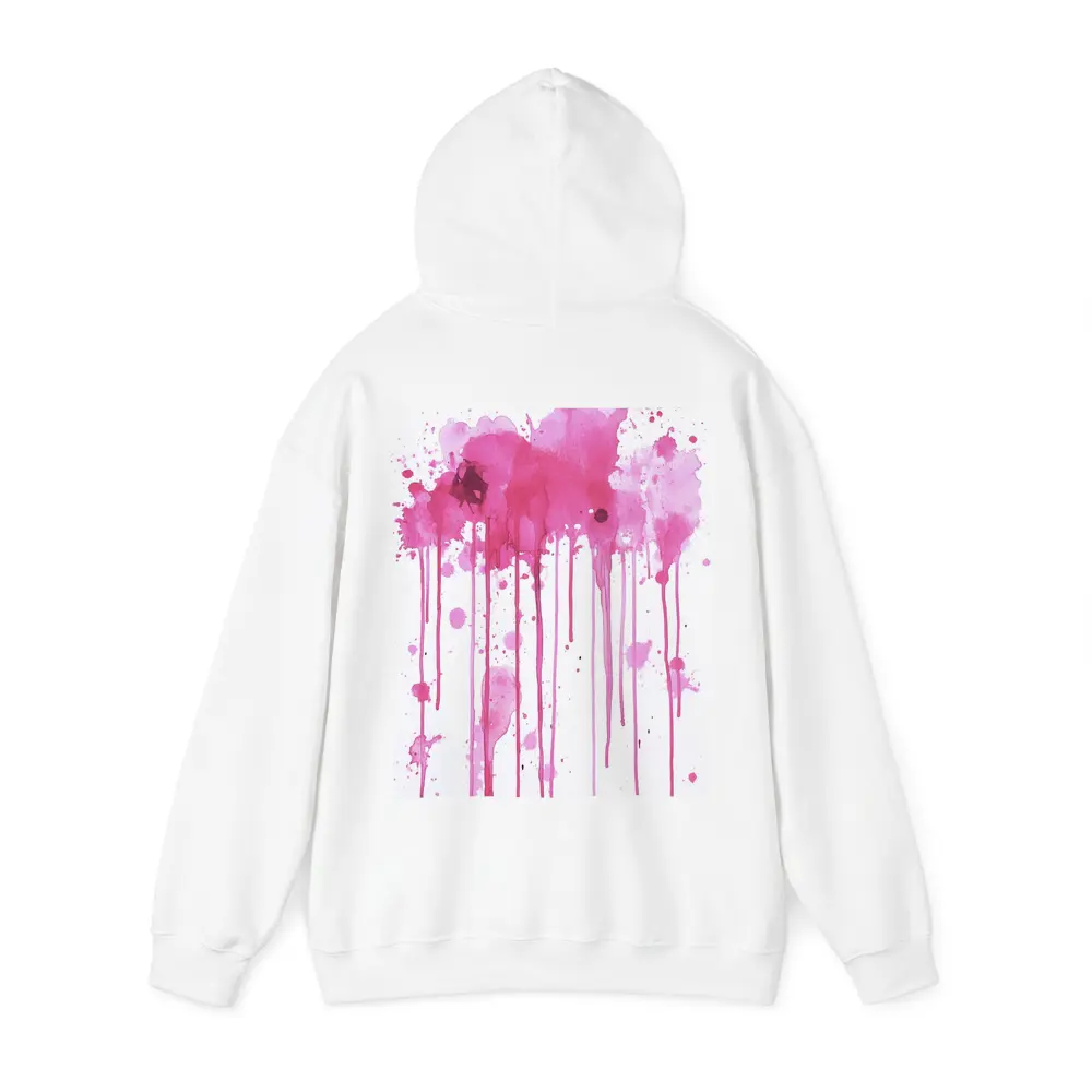 Pink Watercolor Splatter Drips Abstract Art – Hoodies