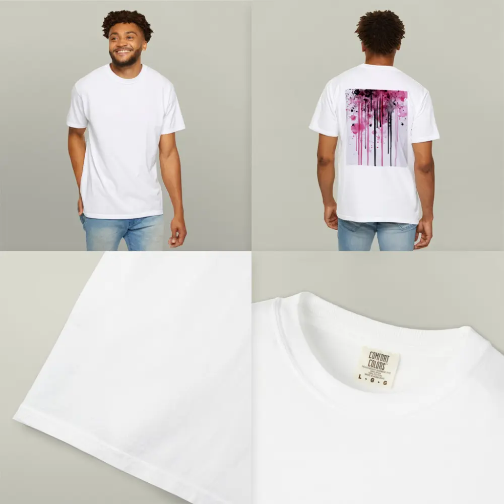 Pink Black Watercolor Drip Splash Art – T-Shirts