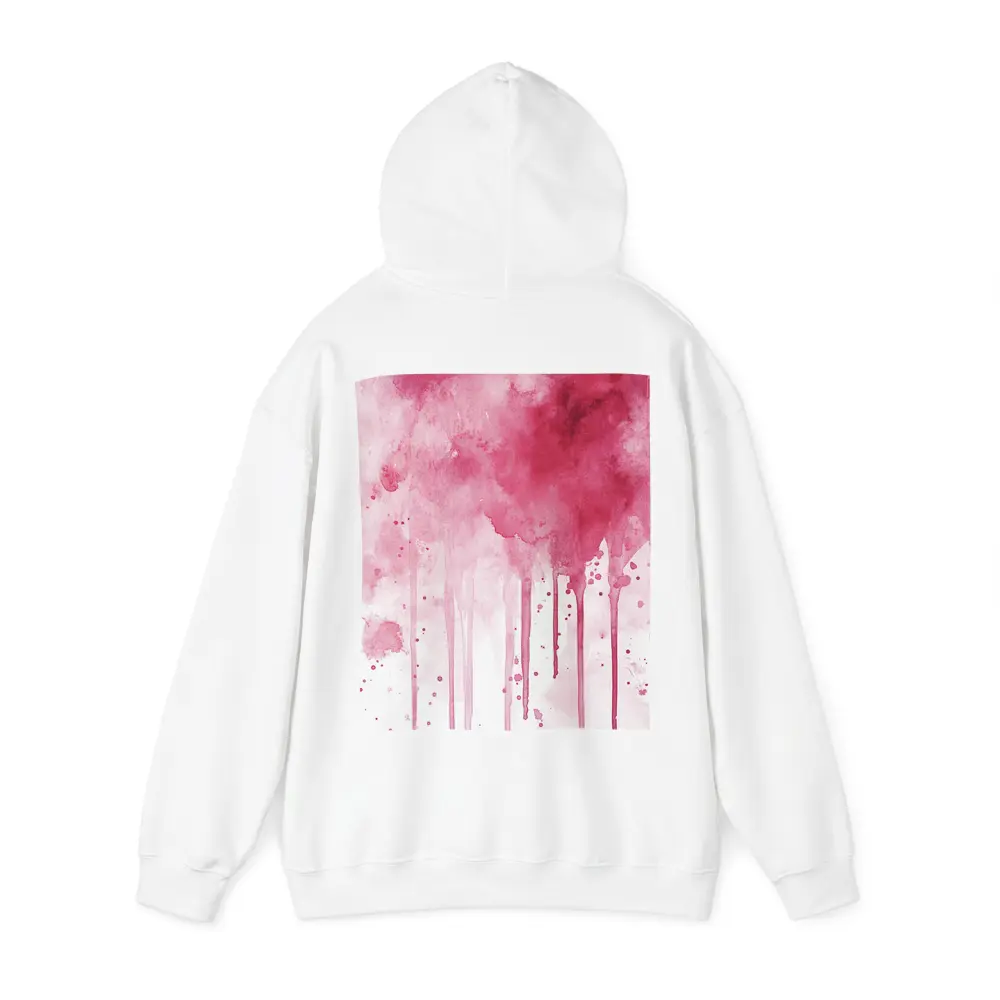 Pink Watercolor Drips Abstract Art – Hoodies