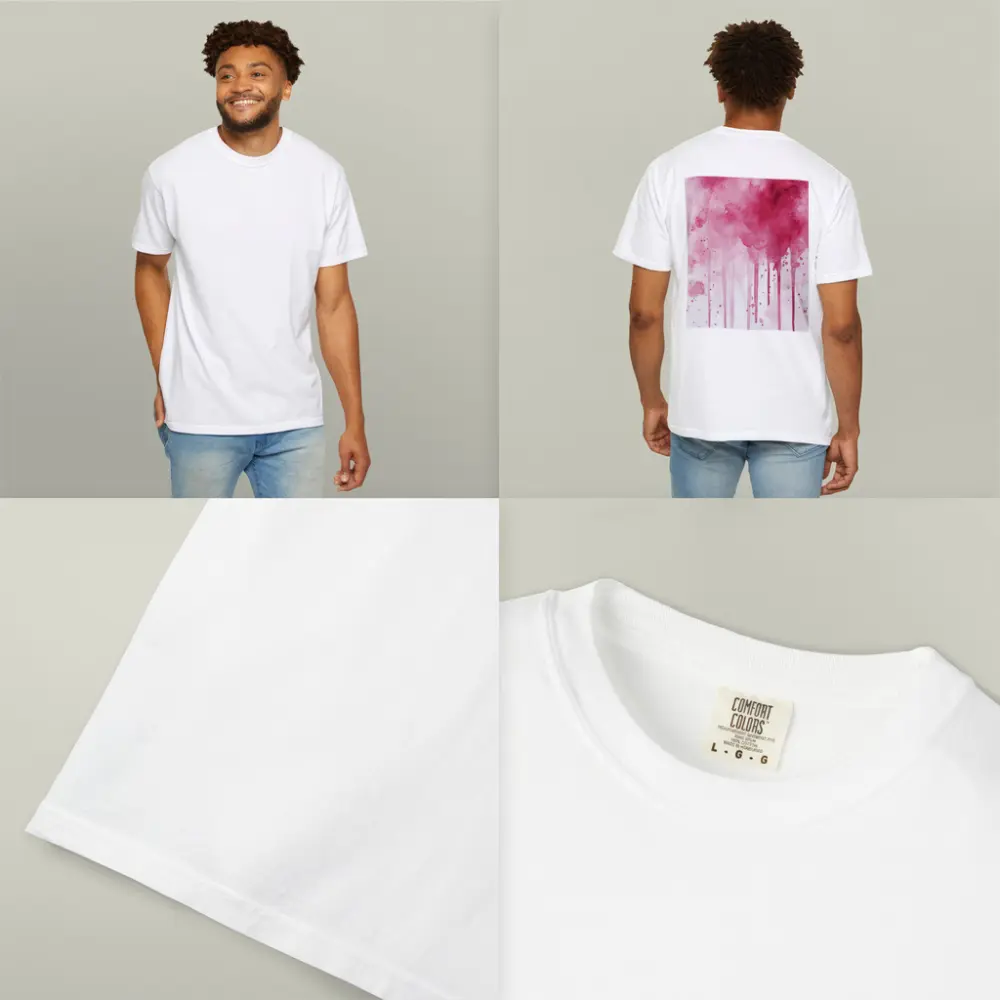 Pink Watercolor Drips Abstract Art – T-Shirts