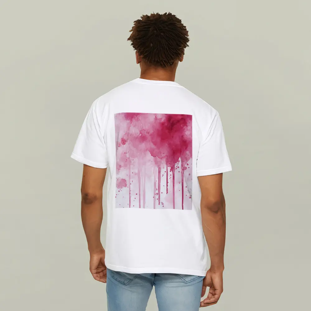 Pink Watercolor Drips Abstract Art – T-Shirts