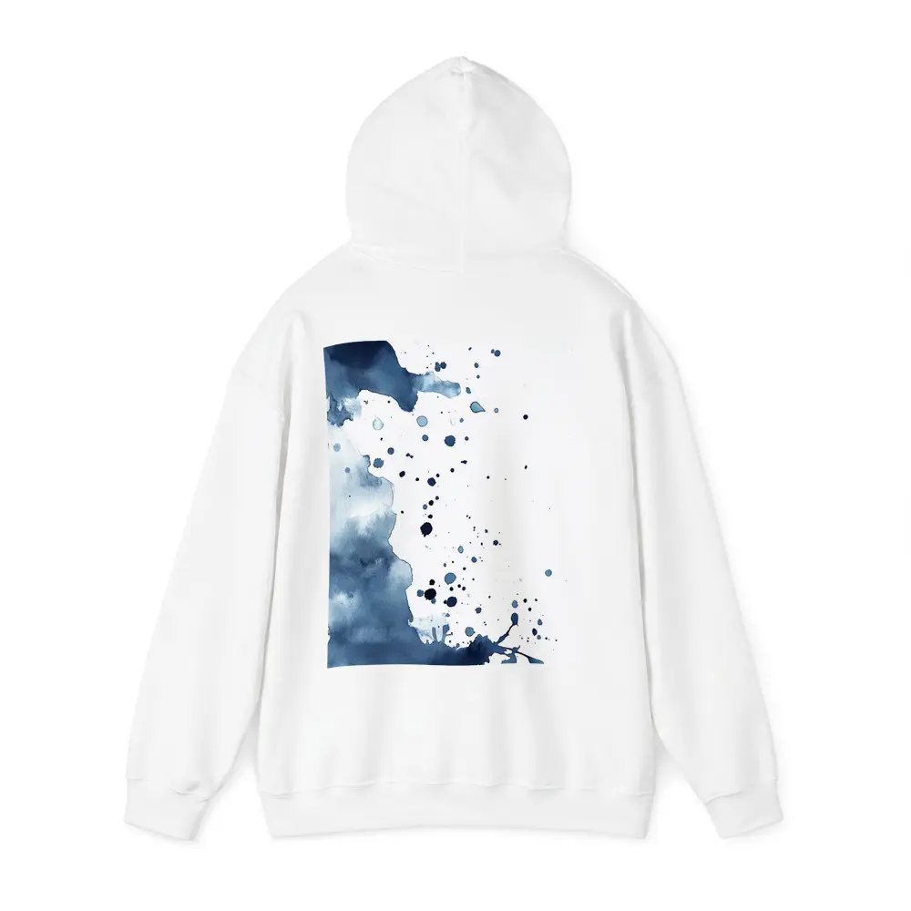 Navy Blue Watercolor Ink Splash Abstract Art – Hoodies