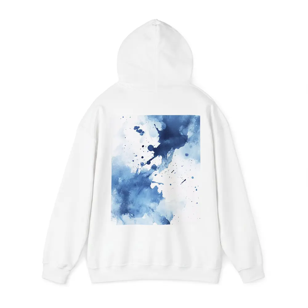 Blue Watercolor Ink Splash Abstract Art – Hoodies