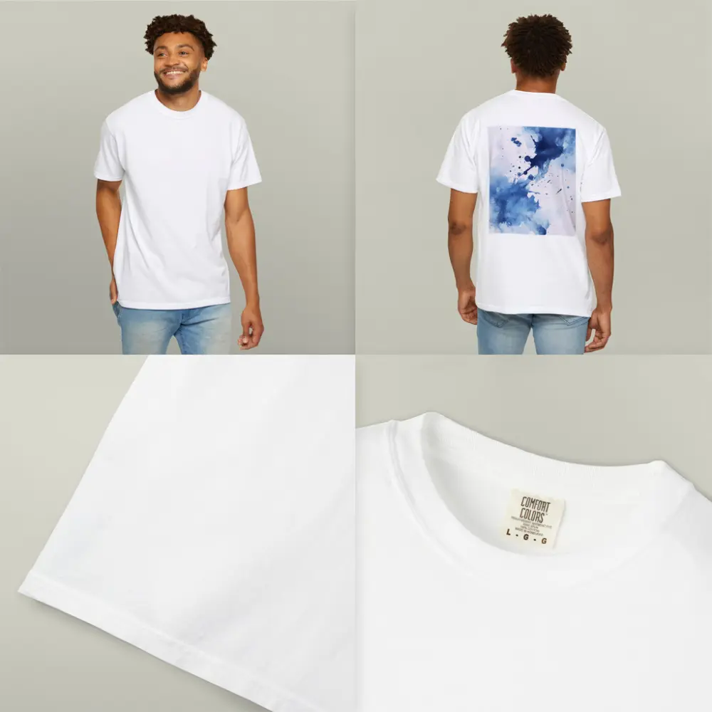 Blue Watercolor Ink Splash Abstract Art – T-Shirts