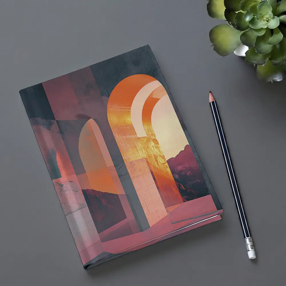 Arch Corridor Warm Mountain Sunset Light – Notebooks