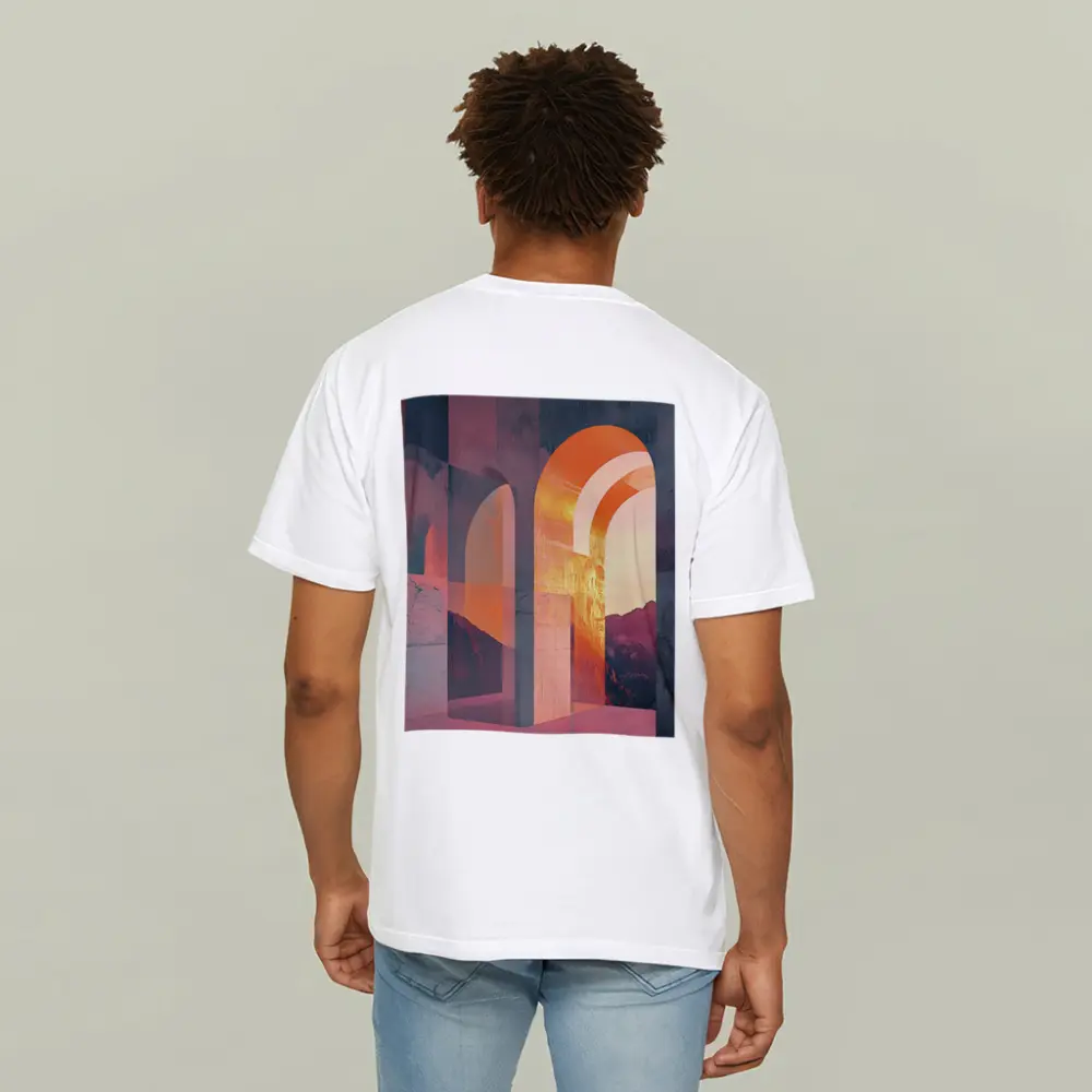Arch Corridor Warm Mountain Sunset Light – T-Shirts