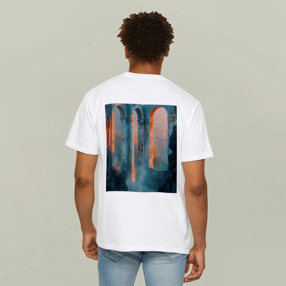 Ancient Roman Arches Misty Canyon Ruins – T-Shirts