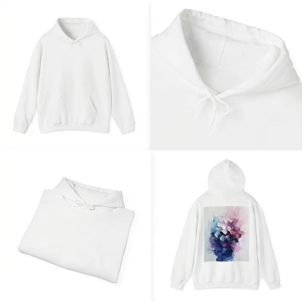 Abstract Pink Purple Bold Brushstroke Art – Hoodies
