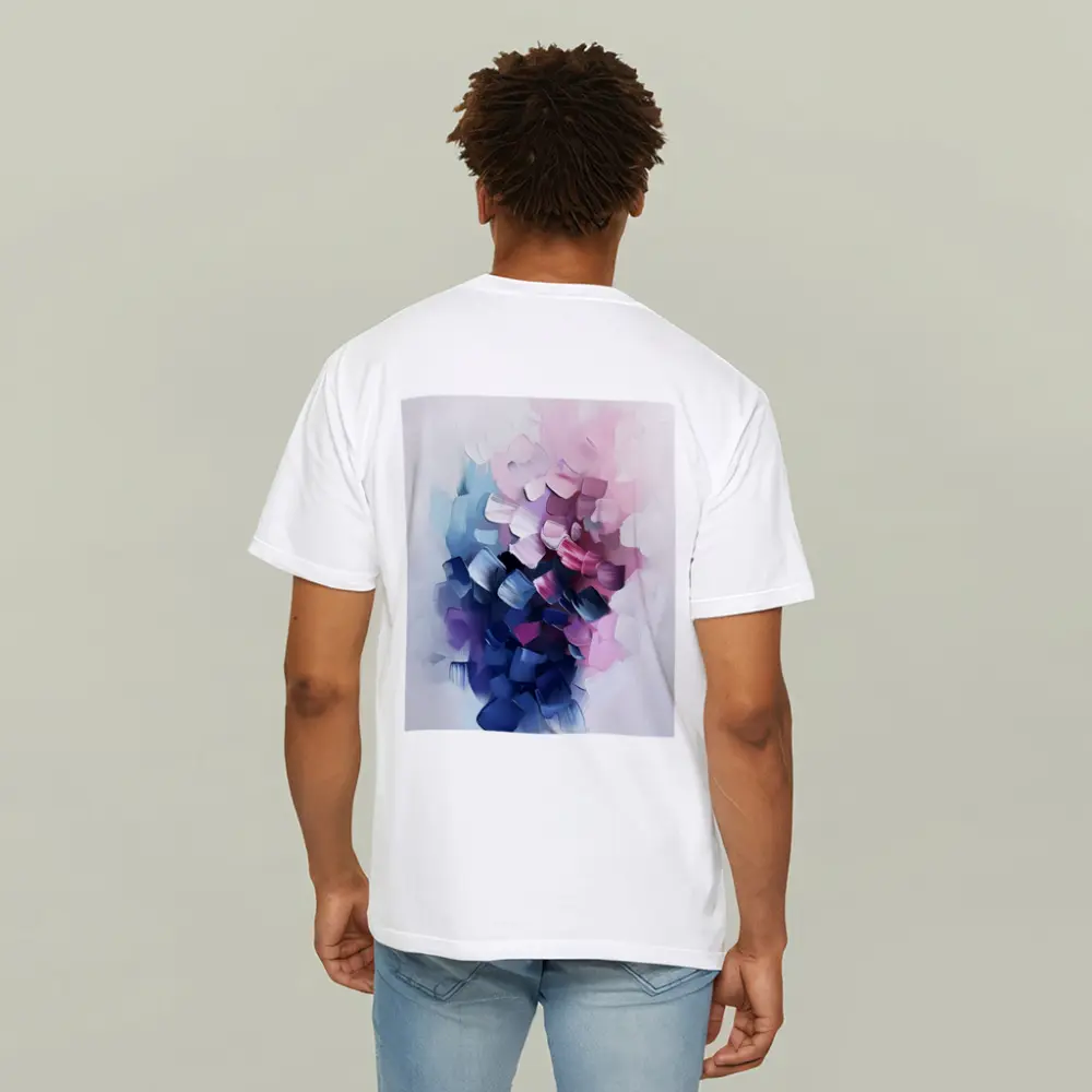 Abstract Pink Purple Bold Brushstroke Art – T-Shirts