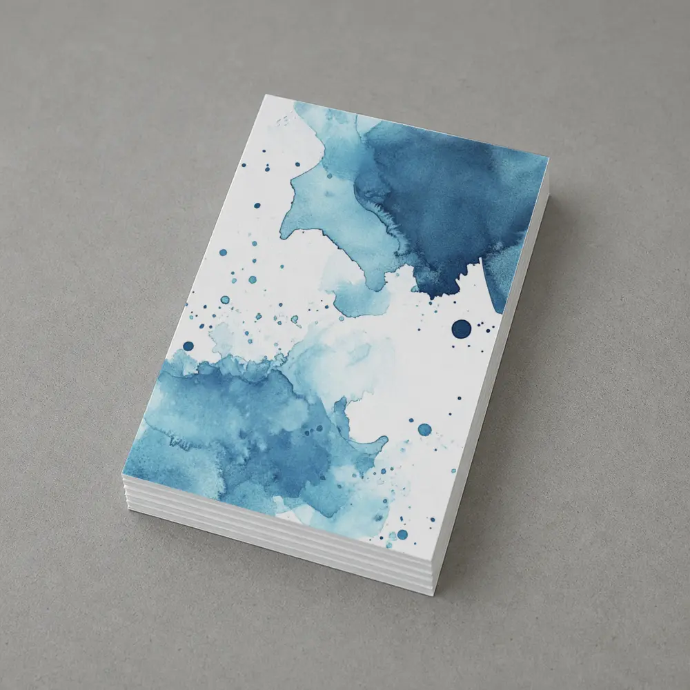 Blue Watercolor Ink Splash Abstract Art – Postcards