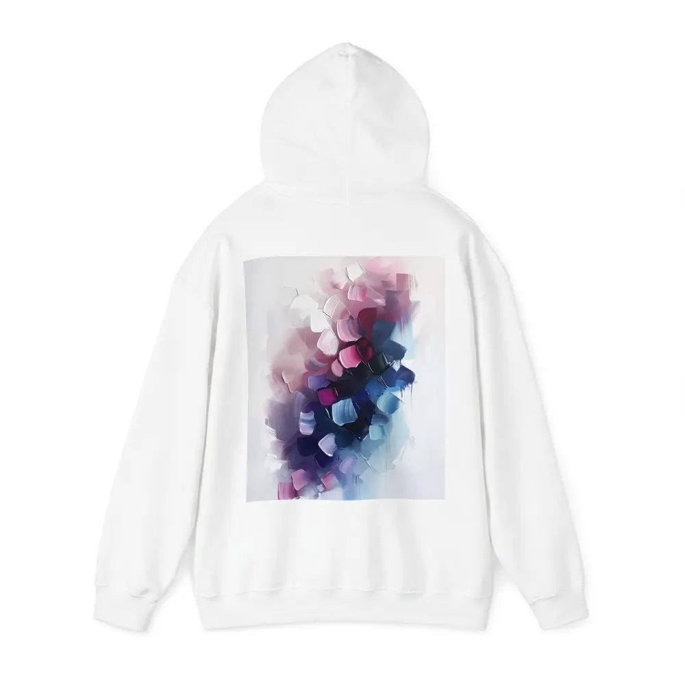 Pink Purple Blue Abstract Brushstroke Painting – Hoodies