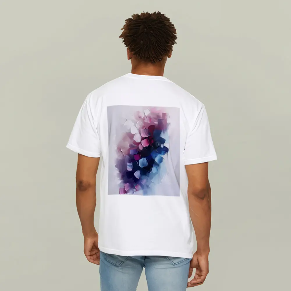 Pink Purple Blue Abstract Brushstroke Painting – T-Shirts