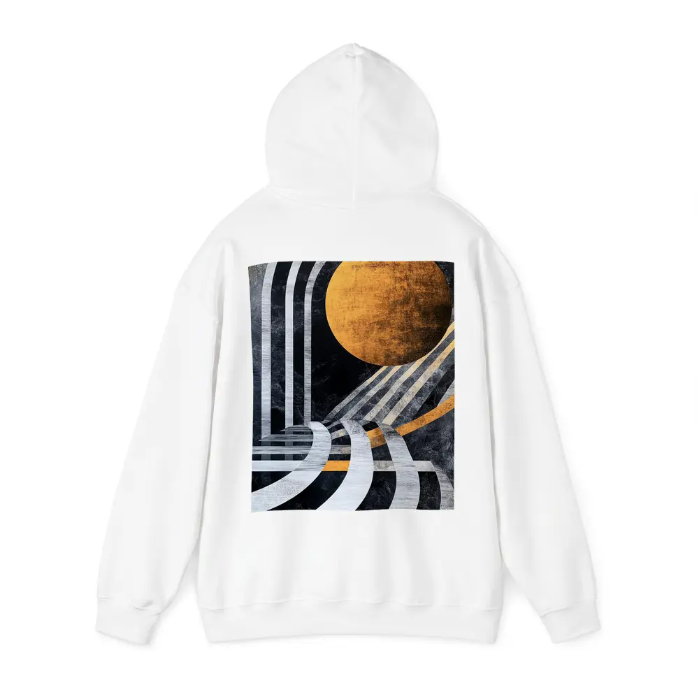 Art Deco Gold Sun Black Geometric Abstract – Hoodies