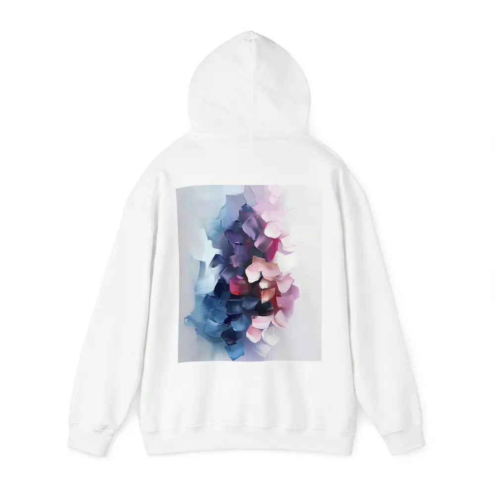 Abstract Pink Purple Brushstroke Painting White Background – Hoodies