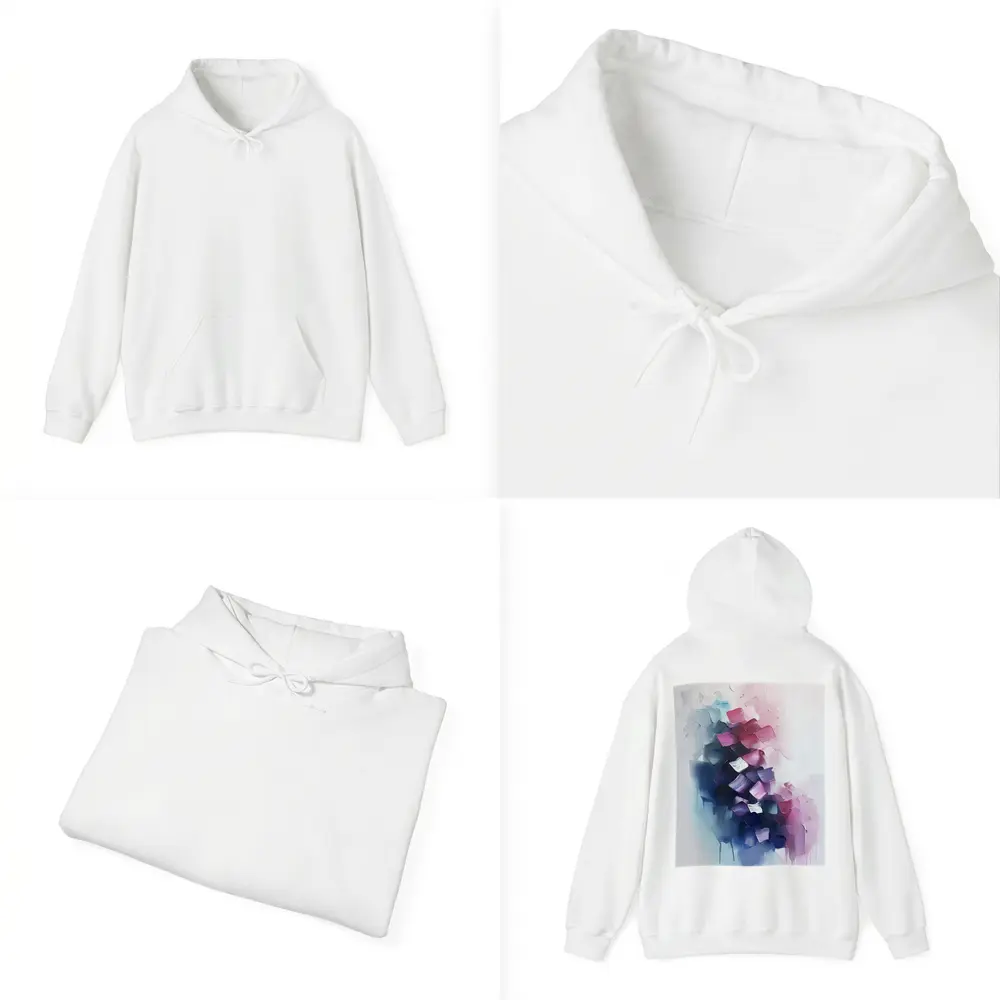 Abstract Purple Pink Blue Brushstroke Paint Art – Hoodies