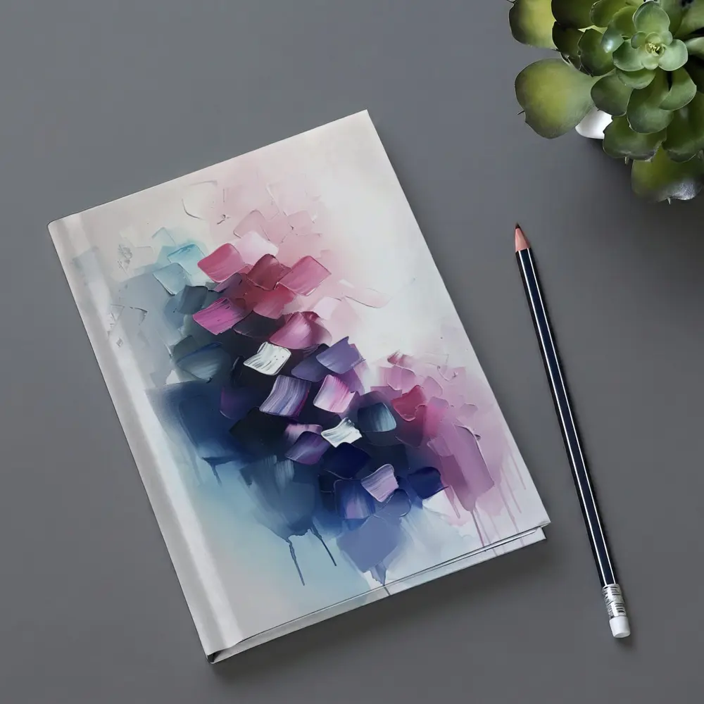 Abstract Purple Pink Blue Brushstroke Paint Art – Notebooks