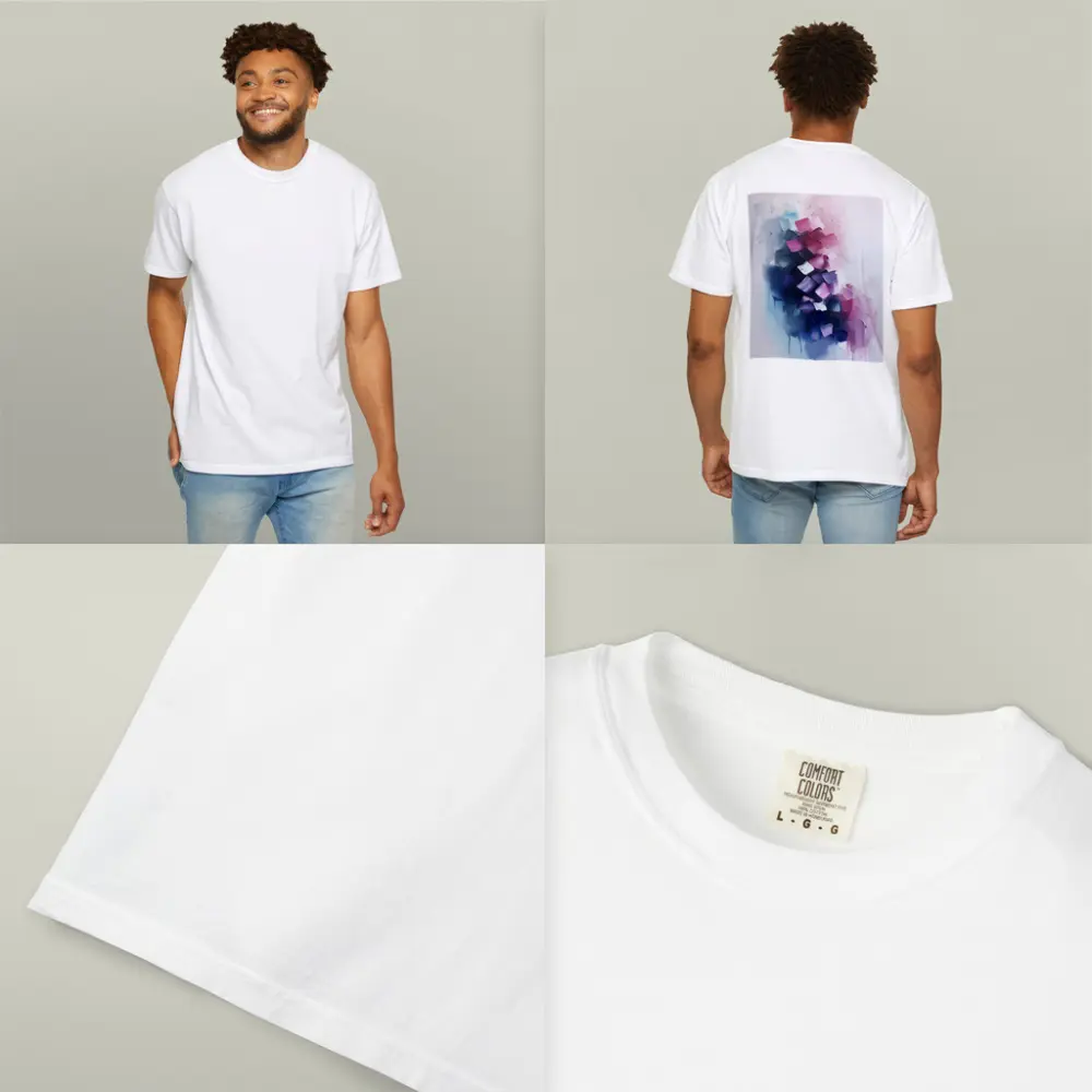Abstract Purple Pink Blue Brushstroke Paint Art – T-Shirts