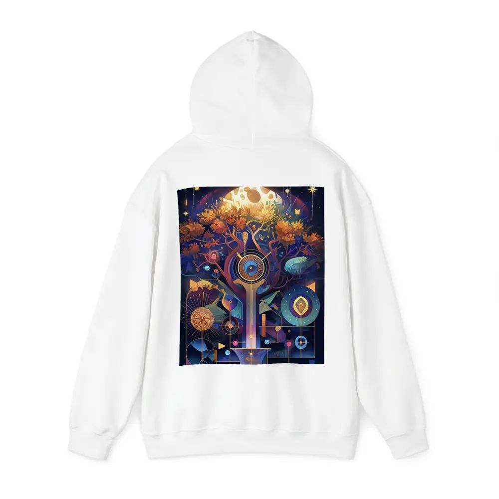 Mystical Tree Clock Moon Night Art – Hoodies