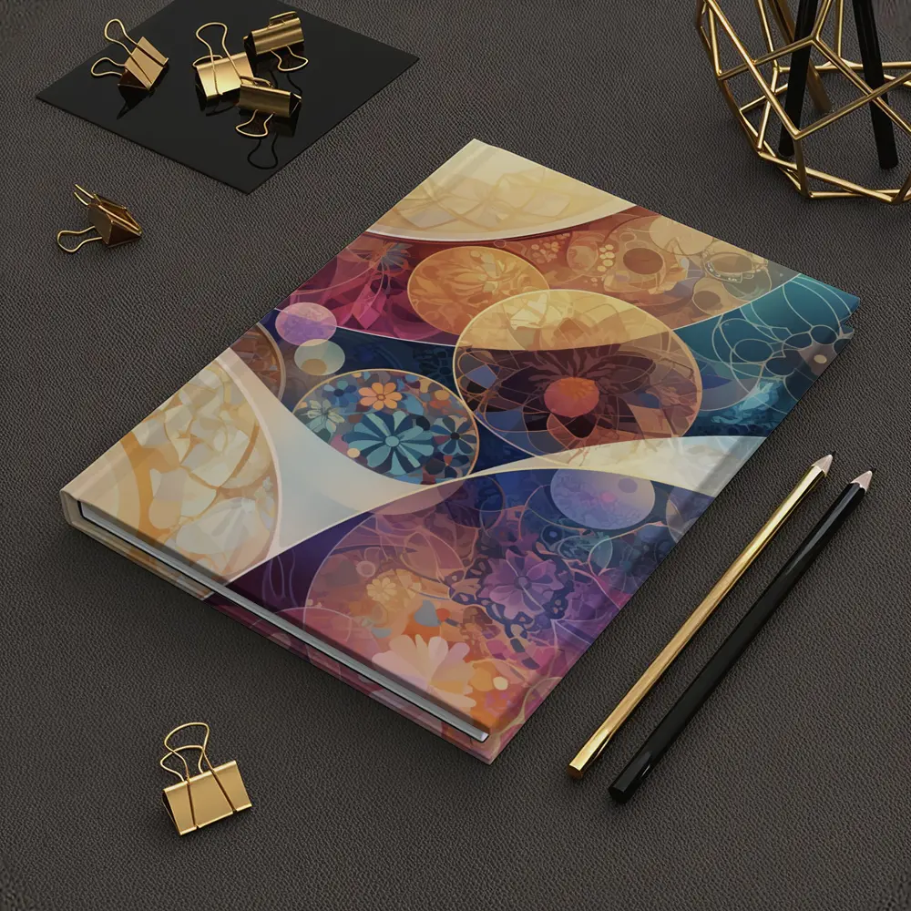 Floral Abstract Circles Pastel Boho Pattern Art – Notebooks