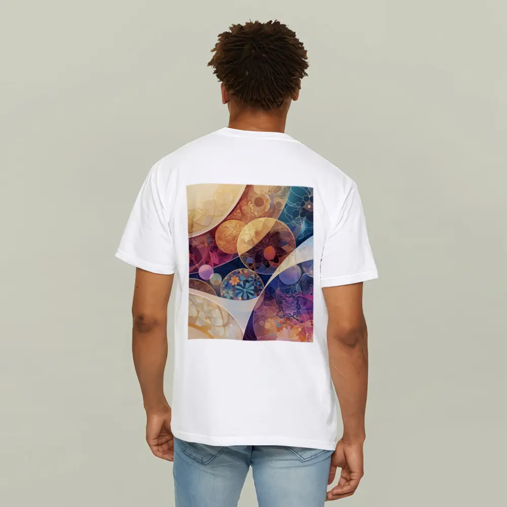Floral Abstract Circles Pastel Boho Pattern Art – T-Shirts