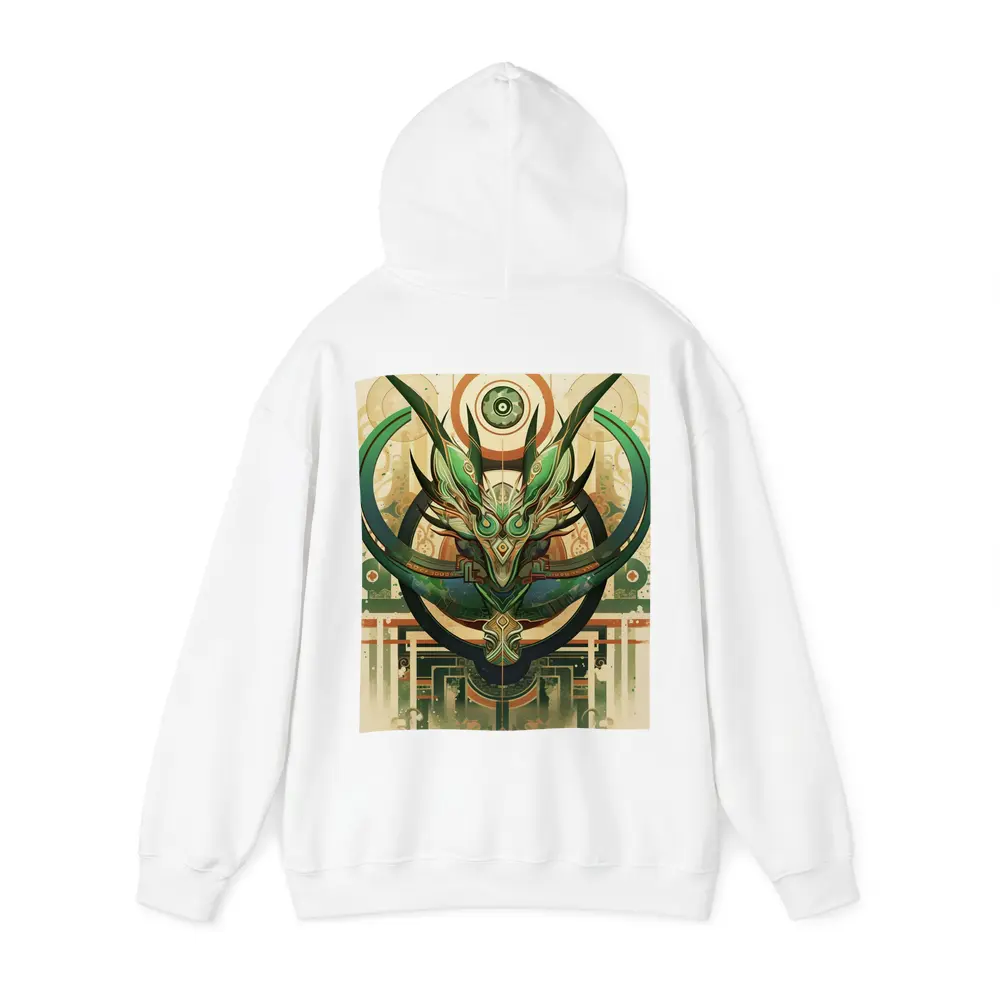 Green Dragon Mask Art Deco Fantasy – Hoodies