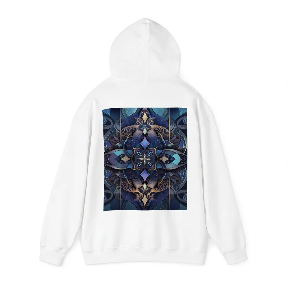 Dark Blue Mandala Art Deco Ornamental Design – Hoodies