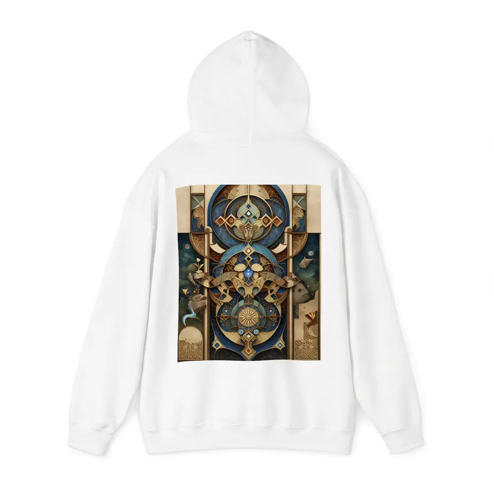 Art Nouveau Celestial Mandala Blue Gold – Hoodies