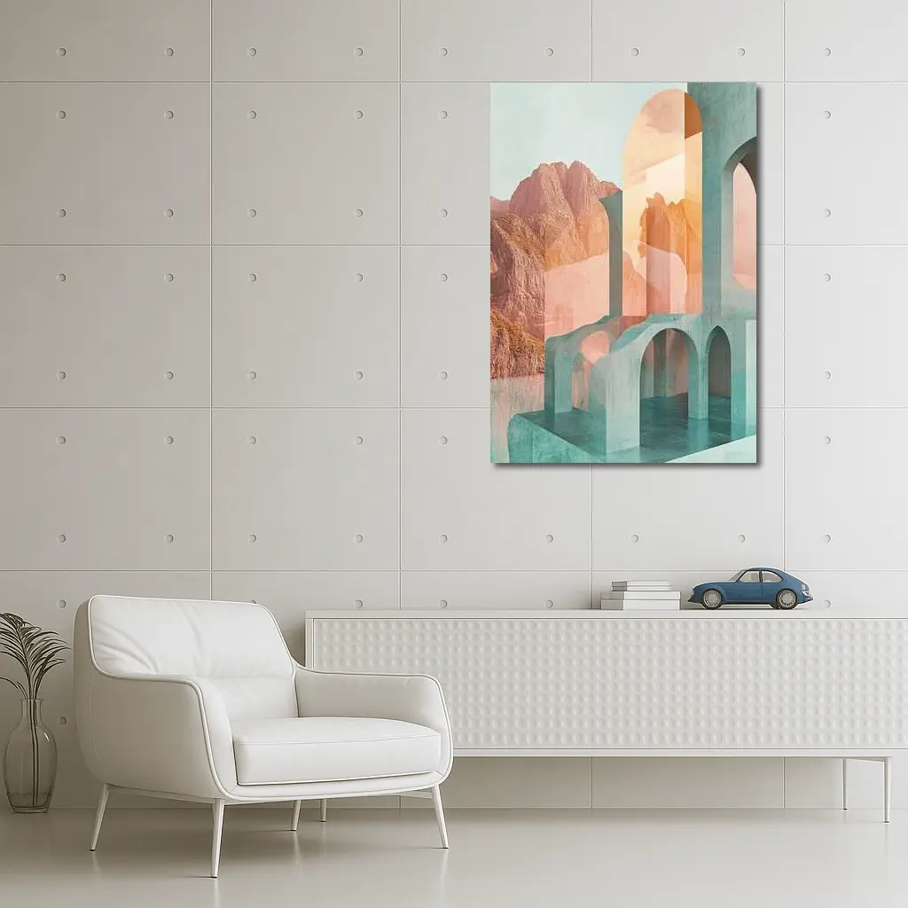 Pastel Arches Abstract Architecture Rocky Mountains – Wall Art