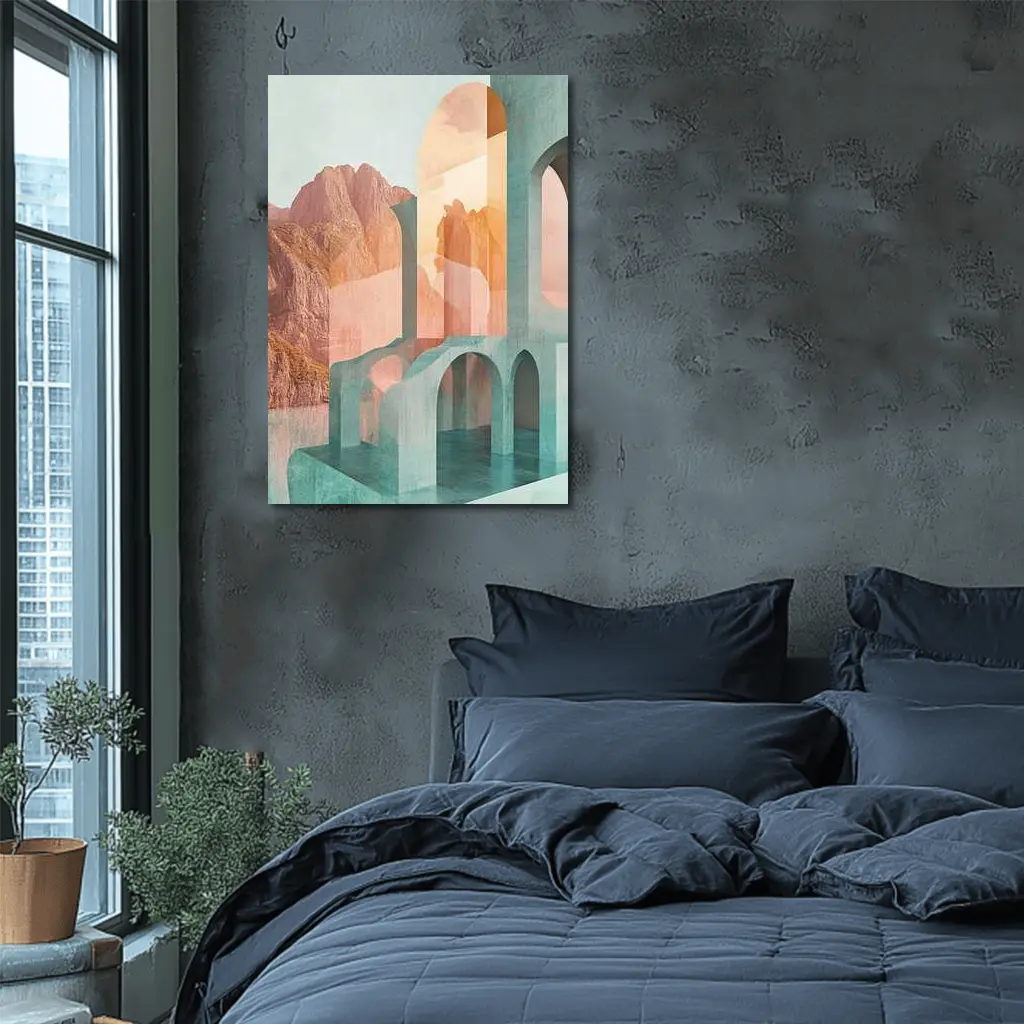 Pastel Arches Abstract Architecture Rocky Mountains – Wall Art