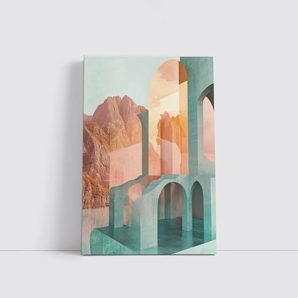 Pastel Arches Abstract Architecture Rocky Mountains – Wall Art