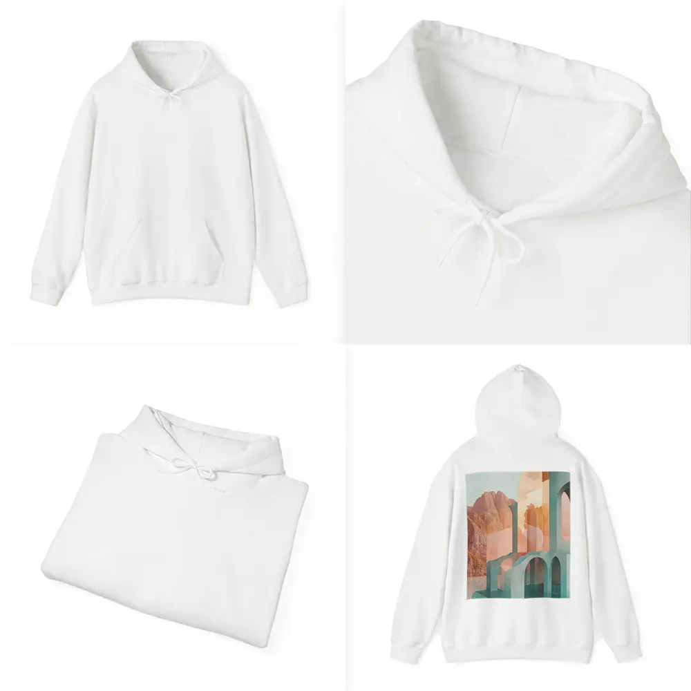 Pastel Arches Abstract Architecture Rocky Mountains – Hoodies