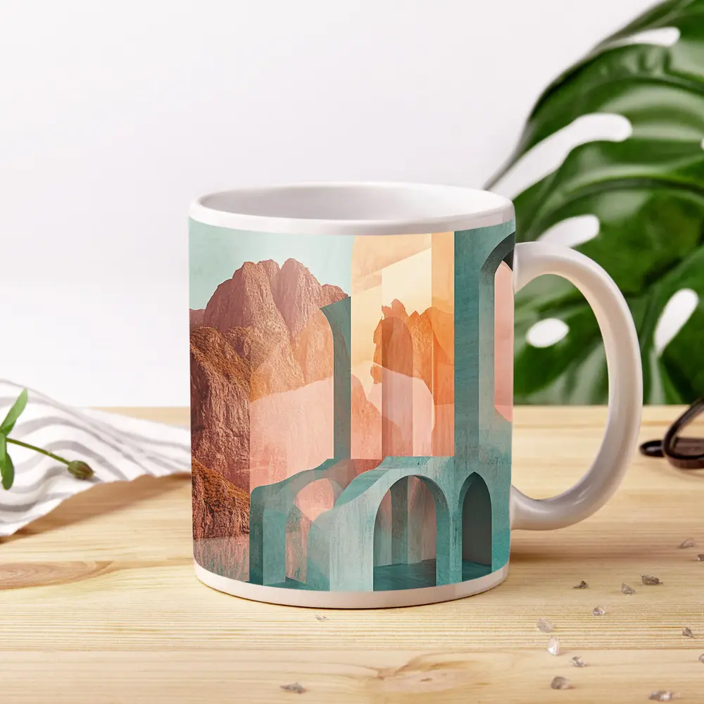 Pastel Arches Abstract Architecture Rocky Mountains – Mugs