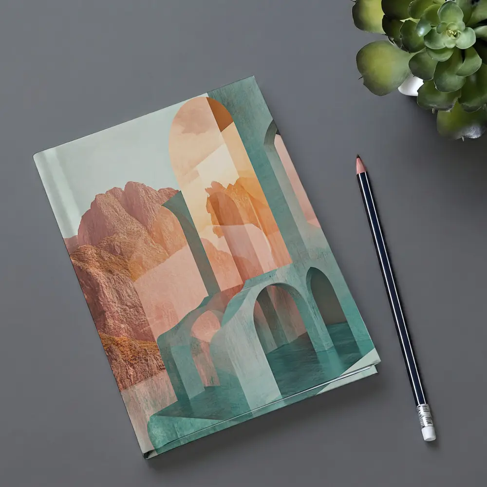 Pastel Arches Abstract Architecture Rocky Mountains – Notebooks