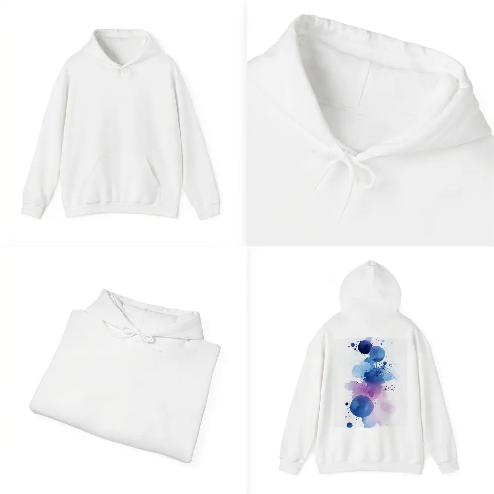 Blue Purple Watercolor Abstract Splash Art – Hoodies