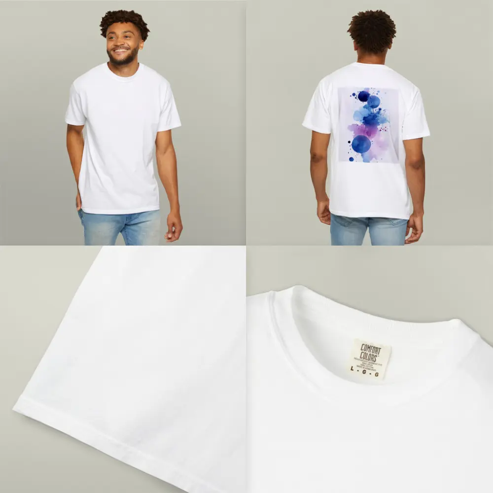 Blue Purple Watercolor Abstract Splash Art – T-Shirts