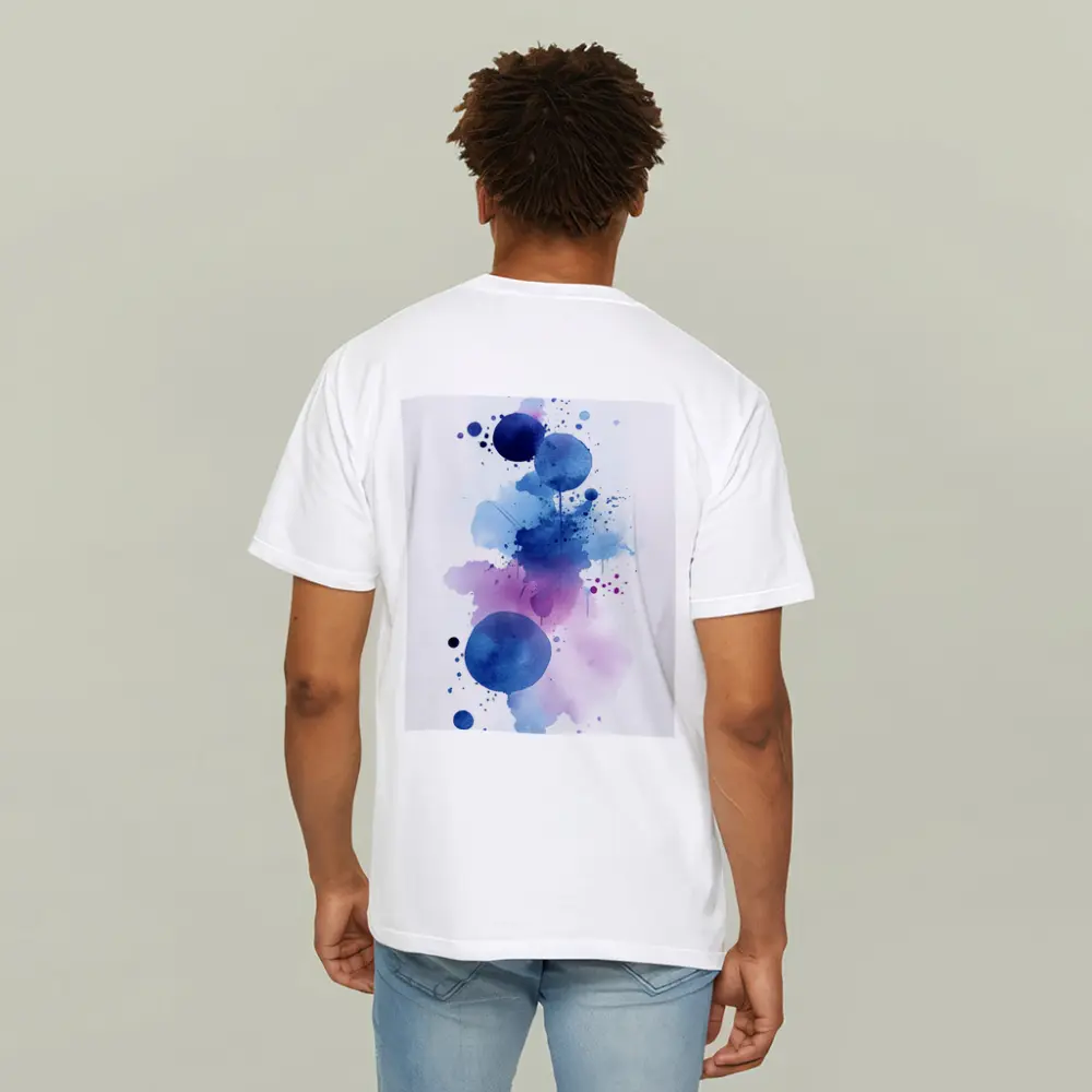 Blue Purple Watercolor Abstract Splash Art – T-Shirts