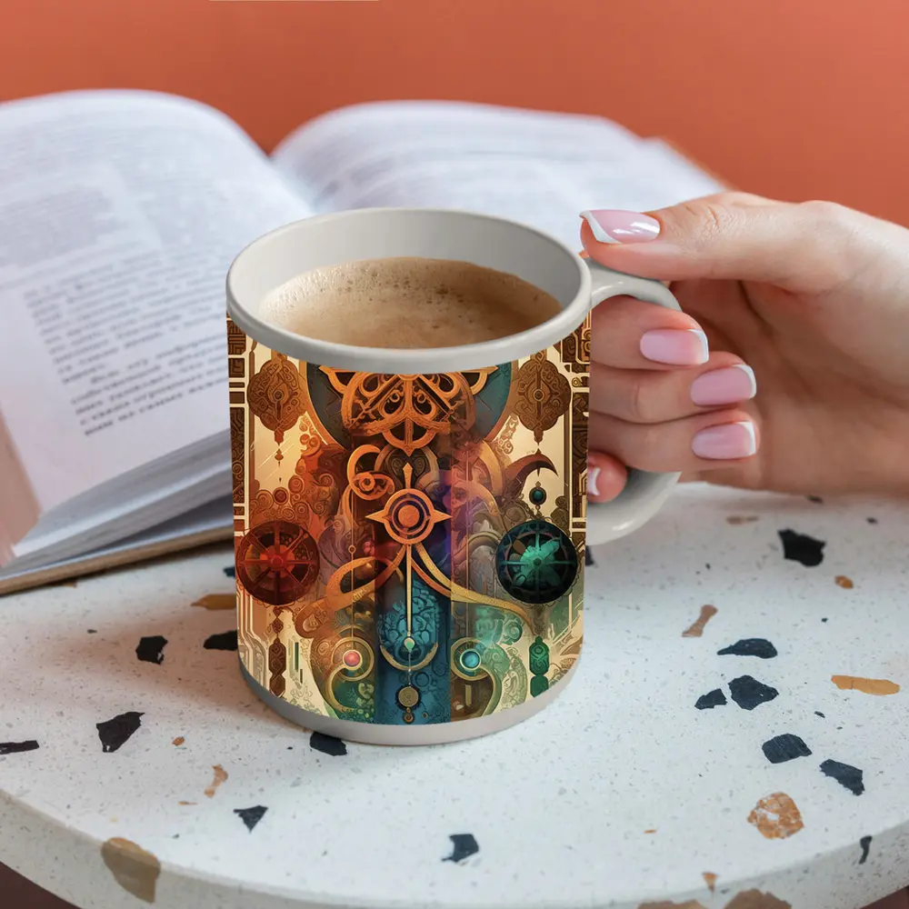 Mystical Ornate Mandala Symbols Sacred Geometric Art – Mugs