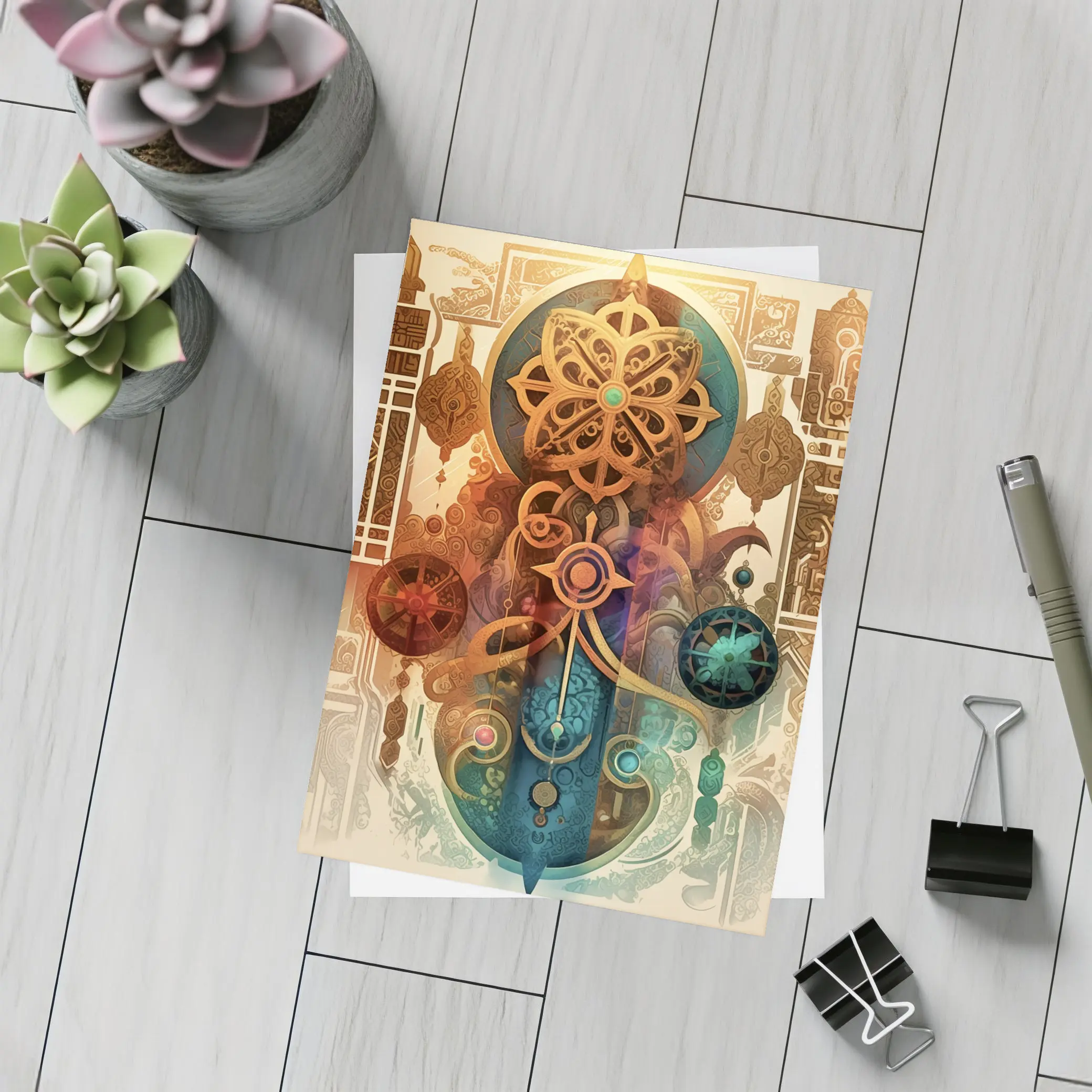 Mystical Ornate Mandala Symbols Sacred Geometric Art – Postcards