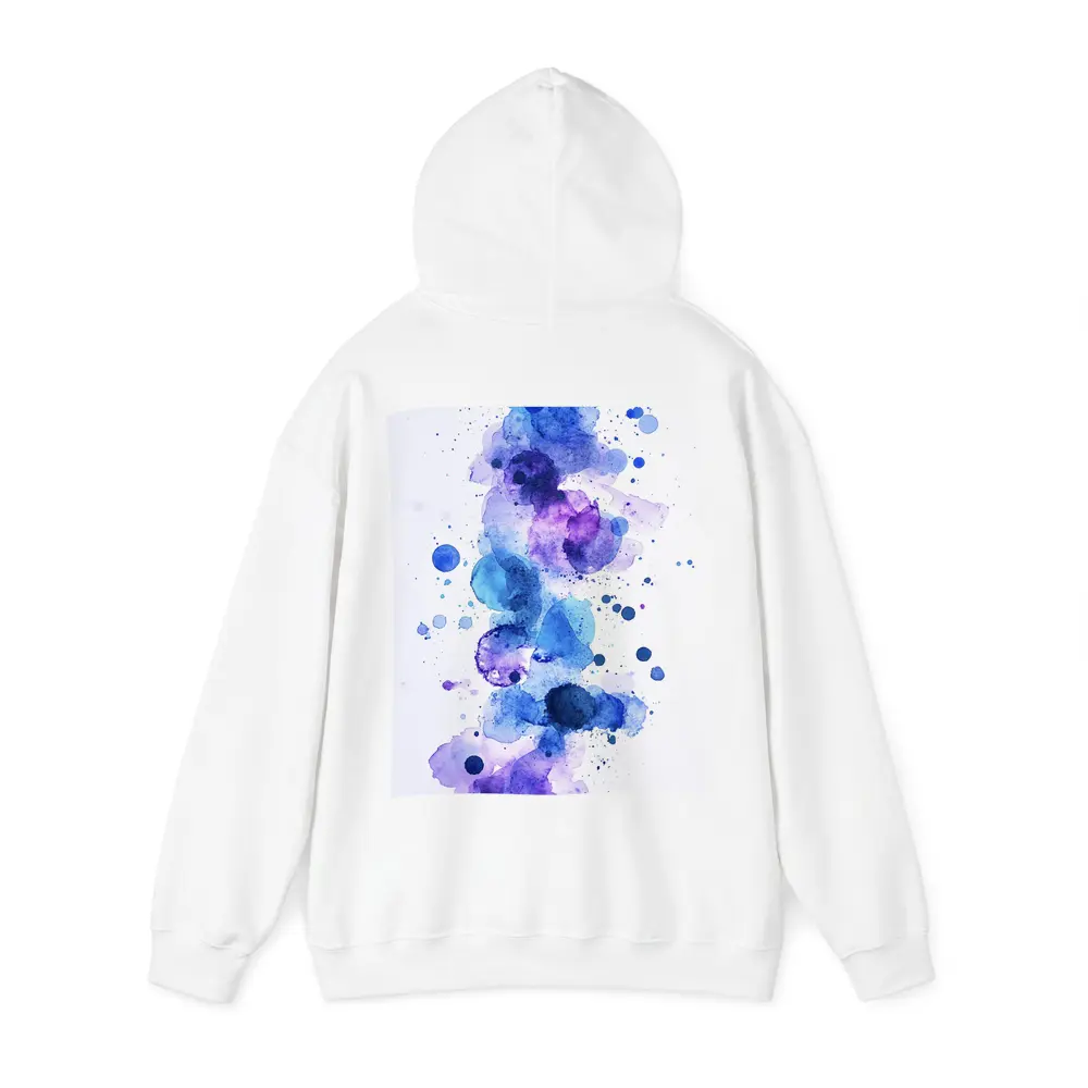 Blue Purple Watercolor Abstract Splash Art – Hoodies